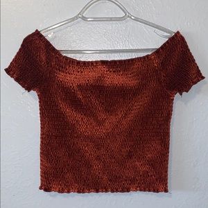 Red Velvet Crop Top